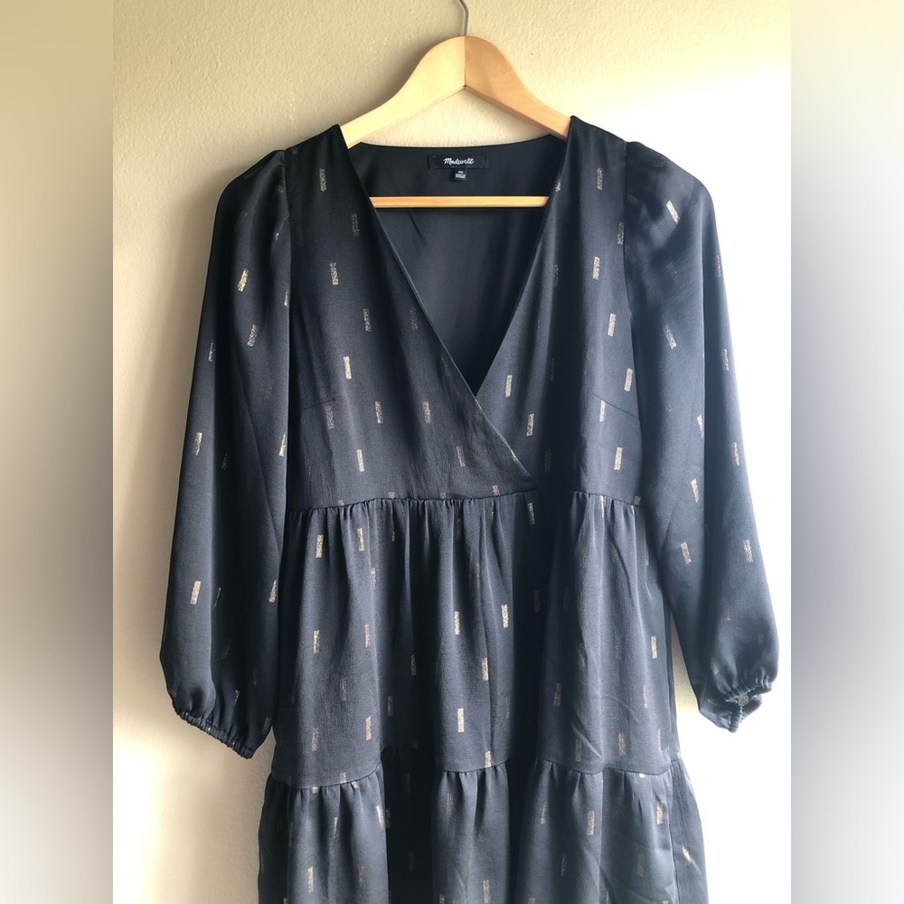 Madewell Women’s Mid Long Sleeve Pockets Black Dress Size XS - Picture 5 of 16